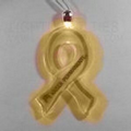 Light Up Pendant Necklace - Ribbon - Amber